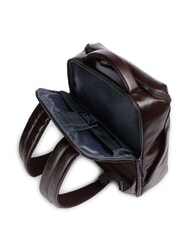 PIQUADRO BLUE SQUARE Lederrucksack für 15,6-Zoll-Laptop MAHAGONI - PC-Rucksäcke - 4