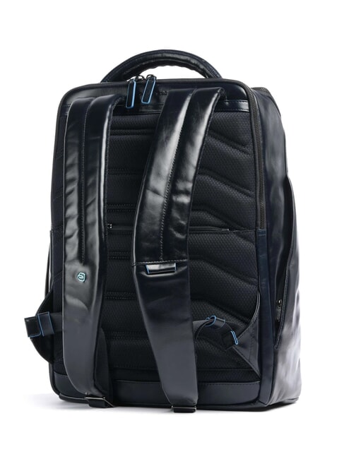 BLUE SQUARE Lederrucksack für 15,6-Zoll-Laptop Blau - PC-Rucksäcke