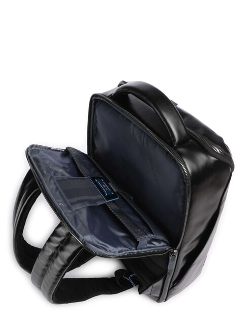 BLUE SQUARE Lederrucksack für 15,6-Zoll-Laptop Schwarz - PC-Rucksäcke