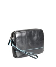 PIQUADRO BLUE SQUARE Clutch aus Leder mit Manschette - Umhängetaschen Herren
