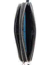 PIQUADRO BLUE SQUARE Clutch aus Leder mit Manschette Schwarz - Umhängetaschen Herren - 4