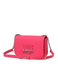 LOVE MOSCHINO LETTERING BICOLOR Umhängetasche Fuchsie - Damentaschen - 2