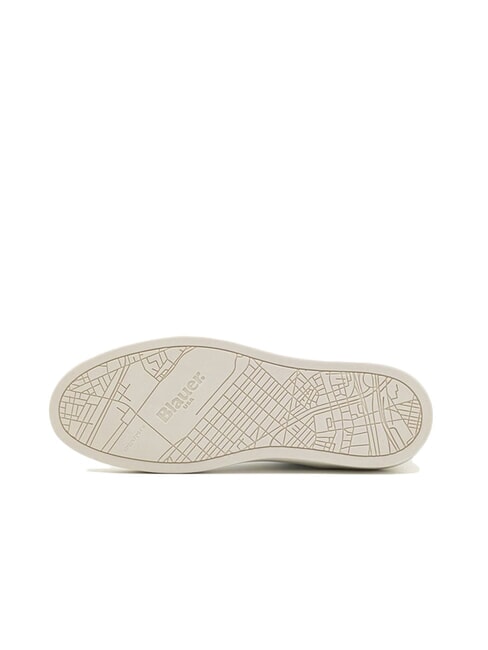 STATEN Leder-Sneakers weiß/grün - Herrenschuhe