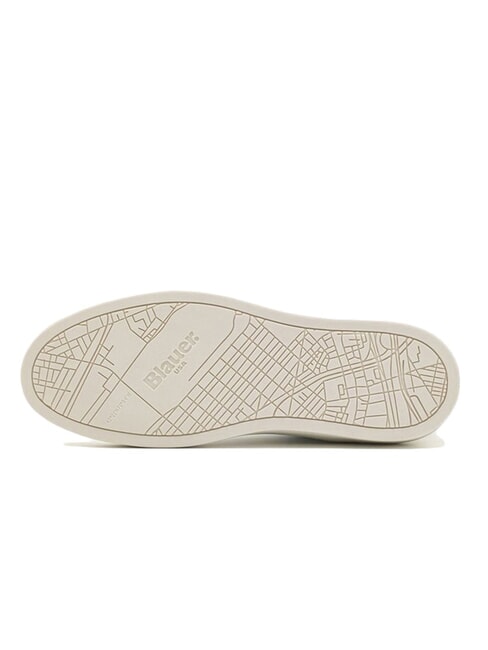 STATEN Leder-Sneakers weiß/marineblau - Herrenschuhe