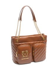 LOVE MOSCHINO CITY POCKETS Gesteppte Einkaufstasche Walnüsse - Damentaschen - 2