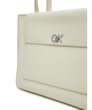 CALVIN KLEIN CK MEDIUM Schulter-Shopper Kreide - Damentaschen - 3