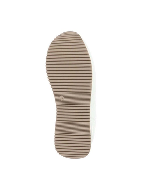 GEO JR Plateau-Sneaker mit seitlichem Logo Weiß / Geo-Beige - Damenschuhe