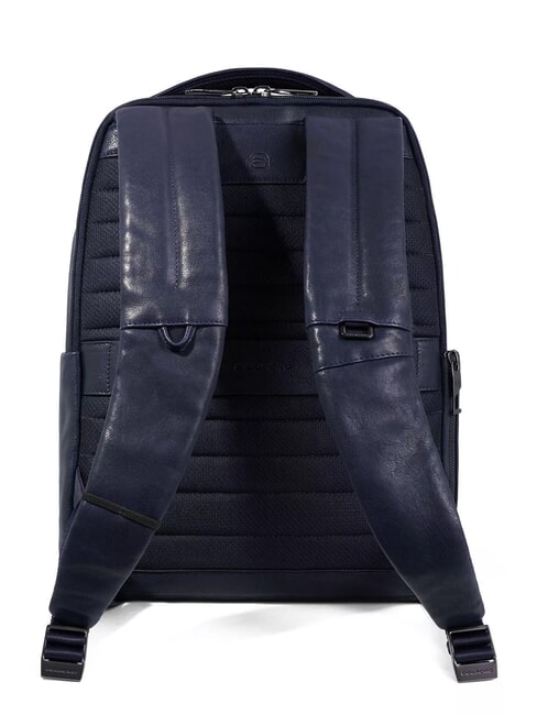 CARL 14-Zoll-PC-Rucksack aus Leder Blau - PC-Rucksäcke