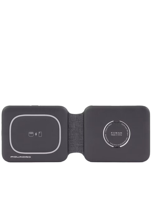 BAGMOTIC  Faltbares kabelloses 3-in-1-Ladegerät Schwarz - Tablettmappe &amp; Organizer