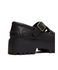 TIMBERLAND STONE STREET BUCKLE Plateauschuh aus Leder schwarzes Vollkorn - Damenschuhe - 8