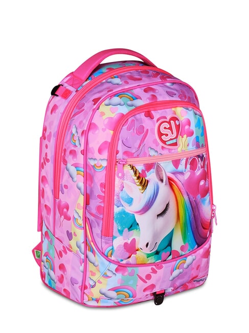 FLYUNICORN GIRL 3WD Abnehmbarer Rucksack-Trolley, 3 R&auml;der fuchsiafluo - Rucks&auml;cke mit Trolleyfunktion