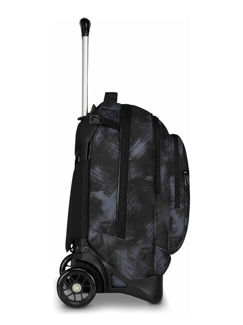 PLUG FANTASY Abnehmbarer Trolley-Rucksack, Laptop-Halterung geb&uuml;rstetes Schwarz - Rucks&auml;cke mit Trolleyfunktion