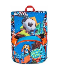 SJGANG TINYPATCH BOY Erweiterbarer Rucksack mit Patch - Rucksäcke für Schule &amp; Freizeit