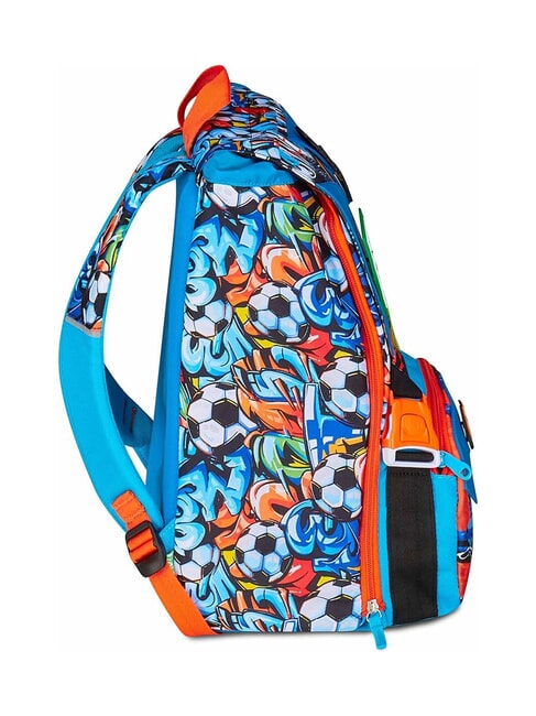 TINYPATCH BOY Erweiterbarer Rucksack mit Patch leuchtendes Türkis - Rucksäcke für Schule &amp; Freizeit