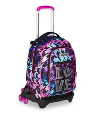 SEVEN GLOW LOVE JACK 3WD Abnehmbarer Rucksack-Trolley, 3 Räder - Rucksäcke mit Trolleyfunktion