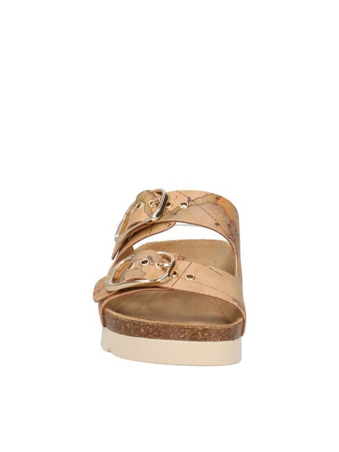 GEO CLASSIC Slipper mit 2 Schnallen NATÜRLICH - Damenschuhe