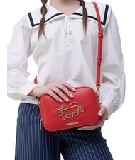 LOVE MOSCHINO CURSIVE LOGO Mini-Umhängetasche ROT - Damentaschen - 5