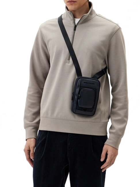 CAMPIONARIO - LIKO Smartphone-Haltertasche Blau - Umh&auml;ngetaschen Herren