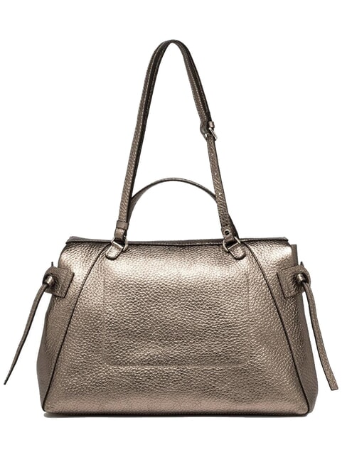 GILDA Schultertasche aus gehämmertem Leder Zinn - Damentaschen