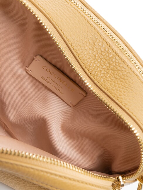 ALPHA Kameratasche aus gehämmertem Leder frisches Beige - Damentaschen