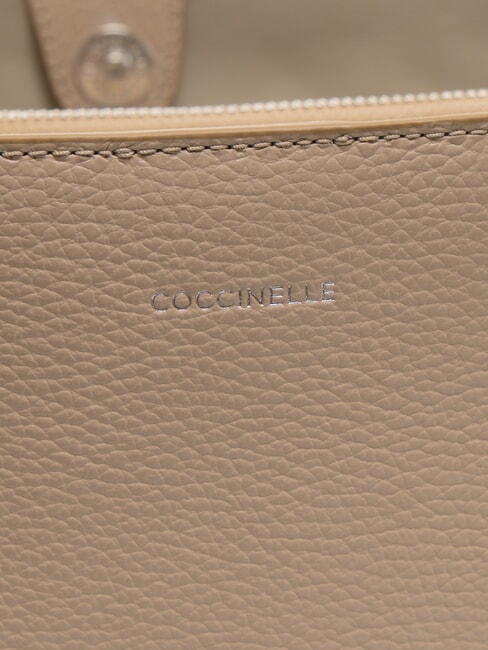 SWAP Tote Bag aus gehämmertem Leder Puderrosa - Damentaschen