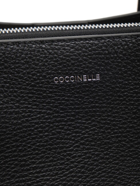 SWAP Tote Bag aus gehämmertem Leder Schwarz - Damentaschen