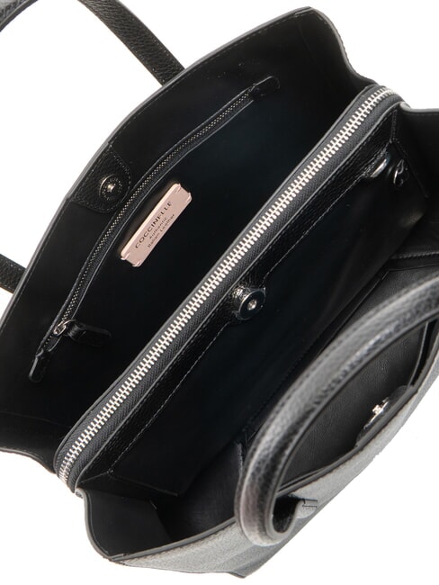 SWAP Tote Bag aus gehämmertem Leder Schwarz - Damentaschen