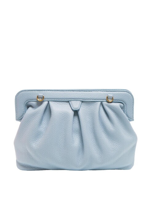 DILETTA SOFT Clutch aus gehämmertem Leder Nebelblau - Damentaschen