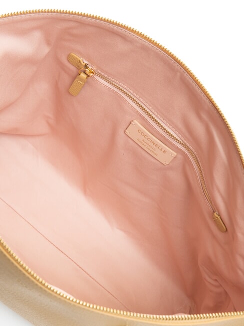 ALPHA Einkaufstasche aus gehämmertem Leder frisches Beige - Damentaschen