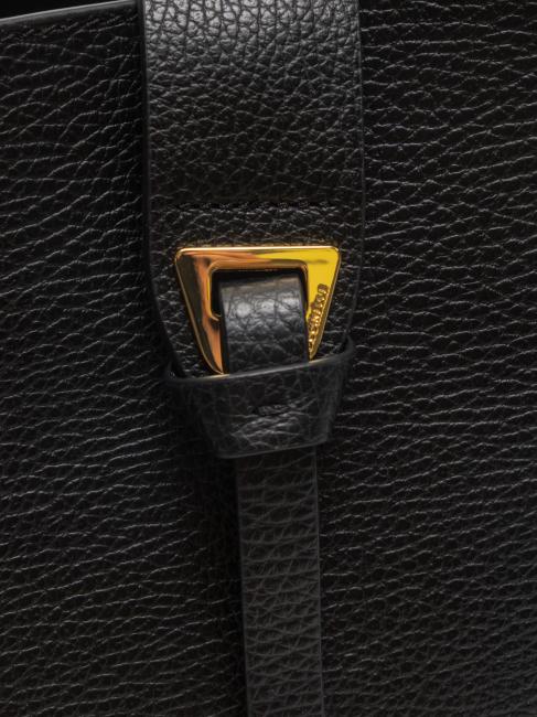 ALBA Tote Bag aus gehämmertem Leder Schwarz - Damentaschen