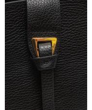 COCCINELLE ALBA Tote Bag aus gehämmertem Leder Schwarz - Damentaschen - 5