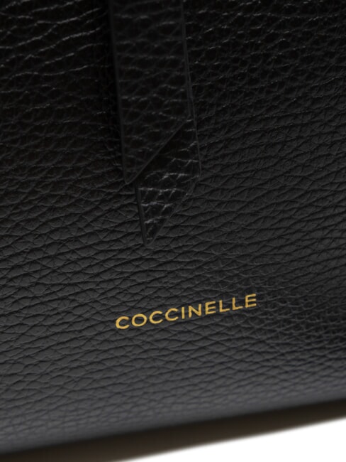 ALBA Tote Bag aus gehämmertem Leder Schwarz - Damentaschen