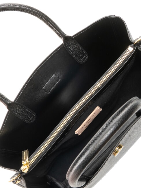 ALBA Tote Bag aus gehämmertem Leder Schwarz - Damentaschen