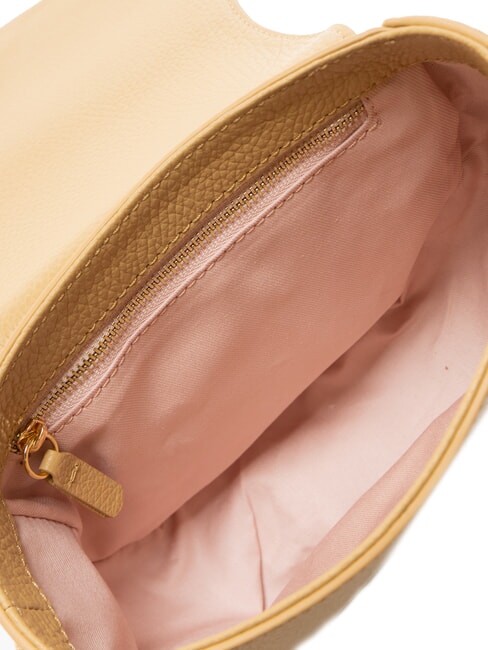 ALPHA Mini-Umhängetasche aus gehämmertem Leder frisches Beige - Damentaschen