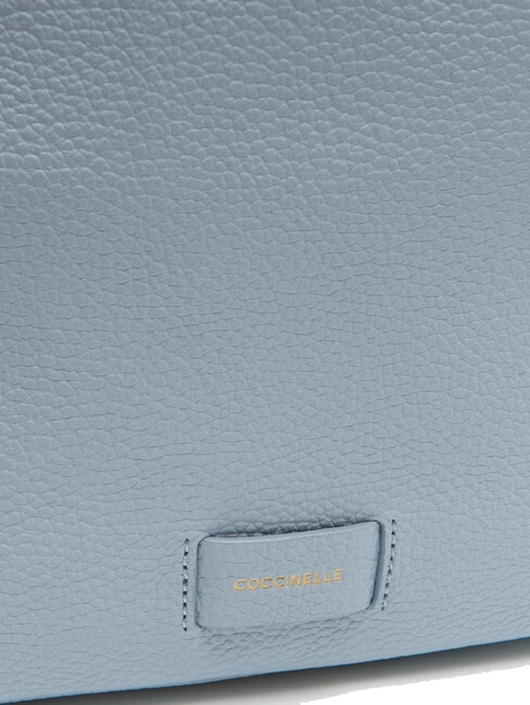 VOILE Mini-Rucksack aus gehämmertem Leder Nebelblau - Damentaschen