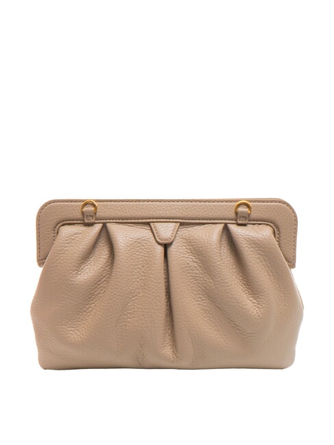 DILETTA SOFT Clutch aus gehämmertem Leder Puderrosa - Damentaschen