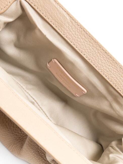 DILETTA SOFT Clutch aus gehämmertem Leder Puderrosa - Damentaschen