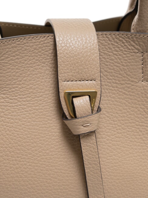 ALBA Tote Bag aus gehämmertem Leder Puderrosa - Damentaschen