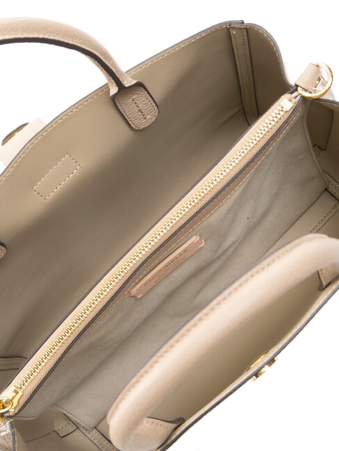 ALBA Tote Bag aus gehämmertem Leder Puderrosa - Damentaschen