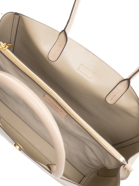 ALBA Schultertasche aus gehämmertem Leder Puderrosa - Damentaschen