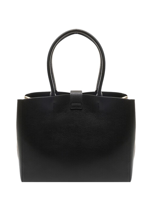 ALBA Schultertasche aus gehämmertem Leder Schwarz - Damentaschen