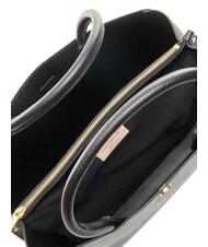 COCCINELLE ALBA Schultertasche aus gehämmertem Leder Schwarz - Damentaschen - 7