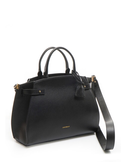 KLICHE Ledertasche mit Schultergurt Schwarz - Damentaschen