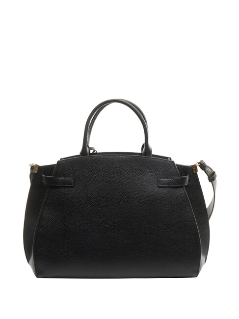 KLICHE Handtasche aus gehämmertem Leder Schwarz - Damentaschen