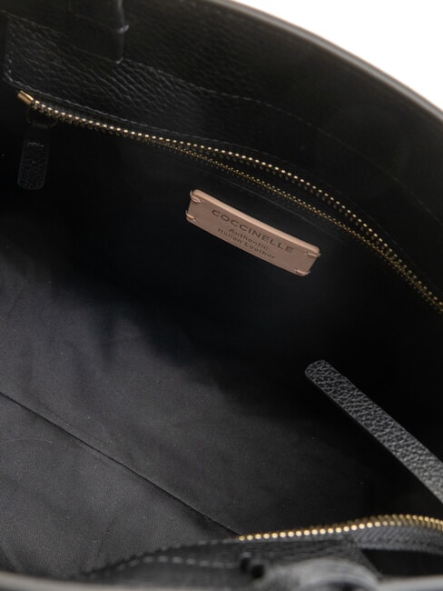 KLICHE Handtasche aus gehämmertem Leder Schwarz - Damentaschen