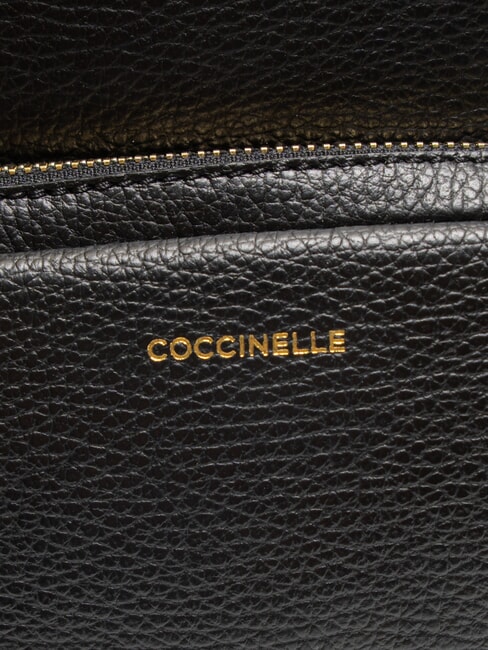 JEN Rucksack aus gehämmertem Leder Schwarz - Damentaschen