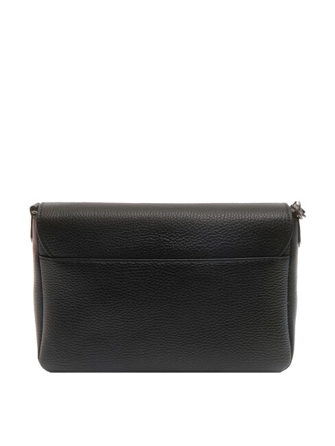 ARIES Schultertasche aus gehämmertem Leder Schwarz - Damentaschen