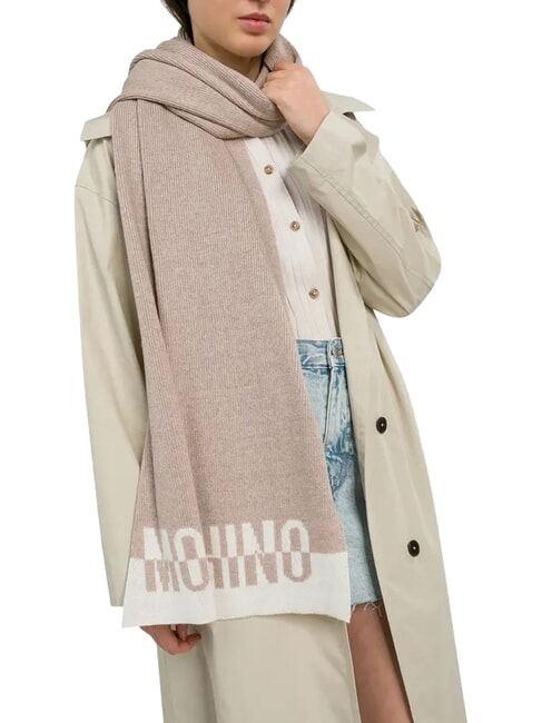 BICOLOR Schal mit Logo Beige - Schals