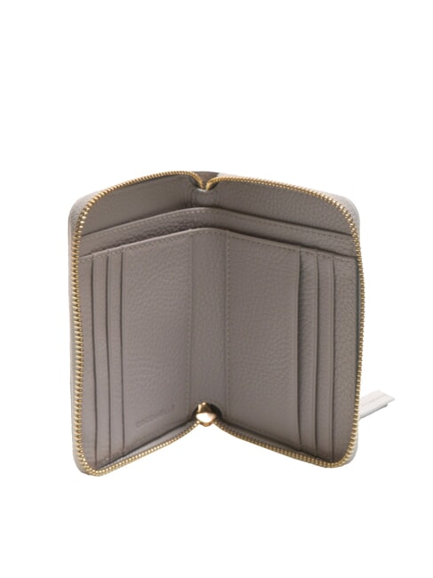 VOILE Mittelgroße Lederbrieftasche mit Rundum-Reißverschluss hellgrau - Brieftaschen Damen