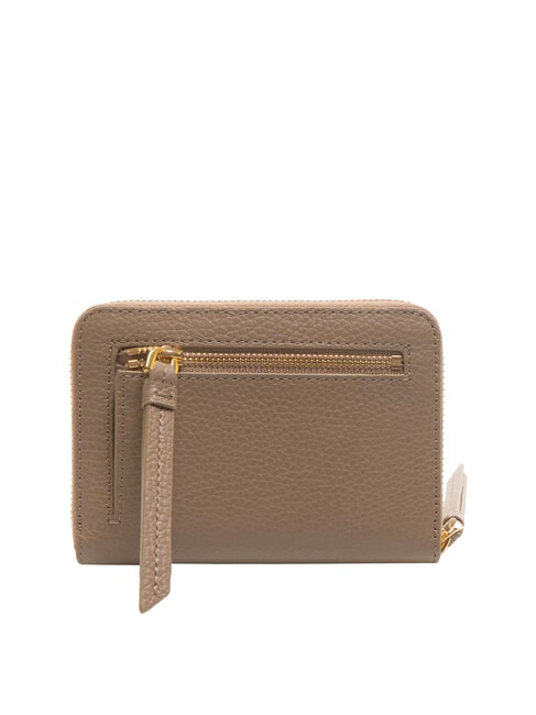 VOILE Mittelgroße Lederbrieftasche mit Rundum-Reißverschluss warmes Taupe - Brieftaschen Damen